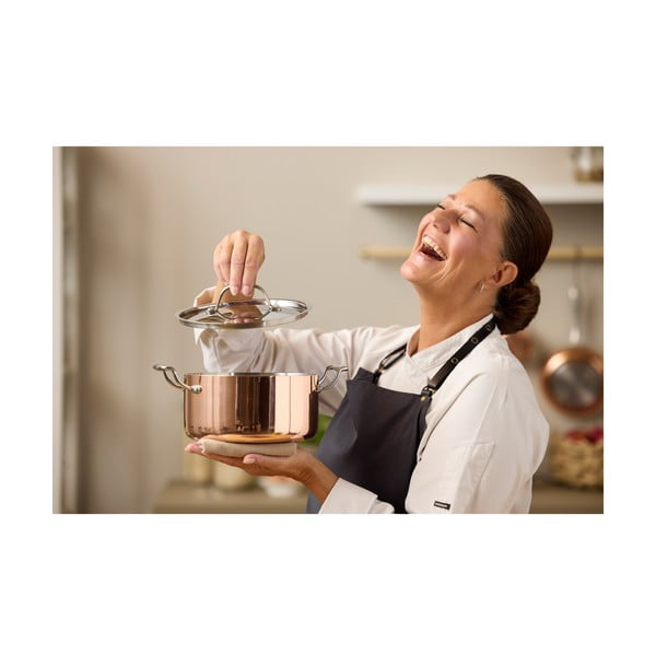 Oală cu capac din oțel inoxidabil/din cupru 3 l adecvată pentru plita cu inducție – Blomsterbergs-image-1