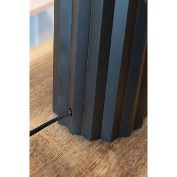 Veioză neagră cu abajur textil (înălțime 60 cm) Hashira – Markslöjd-image-2