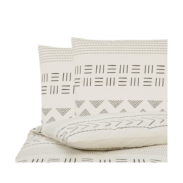 Lenjerie de pat din bumbac percale Westwing Collection, 200 x 200 cm, bej-image-2
