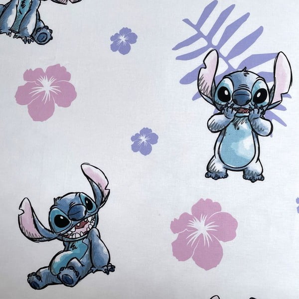 Cearceaf pentru copii din bumbac pentru pat de o persoană cu elastic 90x200 cm Lilo and Stitch – Jerry Fabrics-image-2