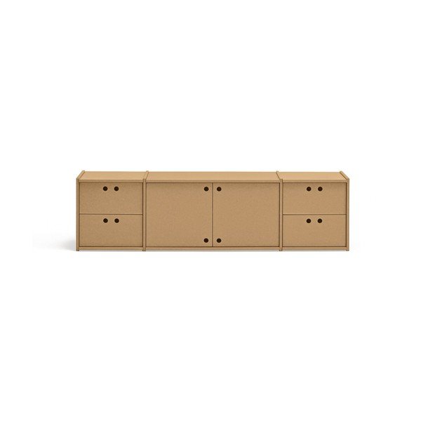 Comodă TV în culoare naturală 157x42x40 cm Wally – Teulat