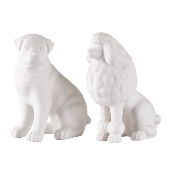 Set 2 statuete din ceramică KJ Collection Dogs 