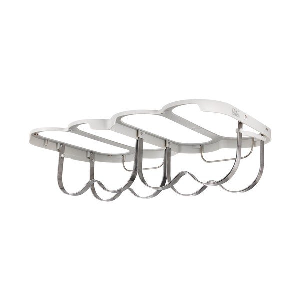 Raft pentru sticle de vin argintiu pentru perete din metal număr de sticle 4 38,5x2x25 cm Cradle – Joseph Joseph
