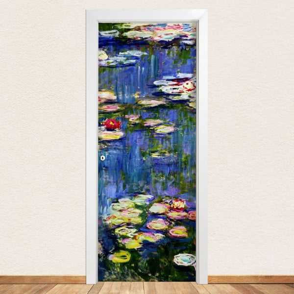 Autocolant pentru ușă LineArtistica Waterlili, 80 x 215 cm