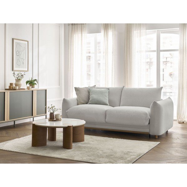 Canapea gri deschis extensibilă 234 cm Ernest – Bobochic Paris-image-1