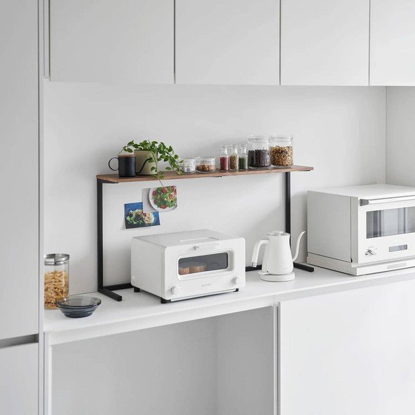 Raft suplimentar alb/în culoare naturală din lemn 28,5x8,5 cm Tower – YAMAZAKI-image-1