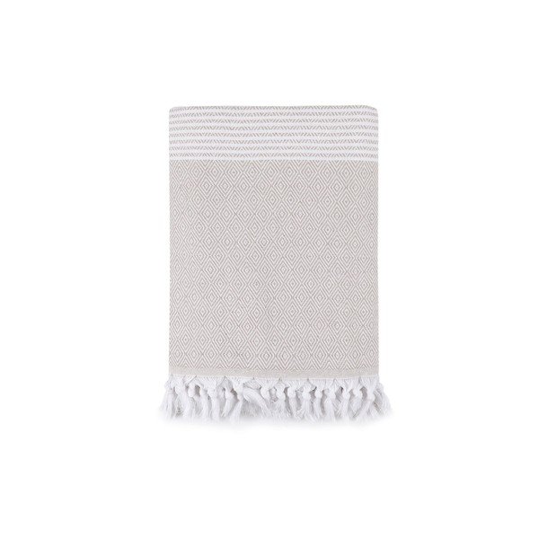 Cuvertură din bumbac pentru pat dublu Galina Beige White, 220 x 240 cm, bej deschis-image-2