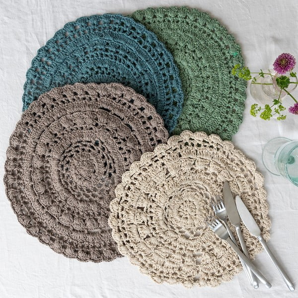 Suport pentru farfurii din amestec de bumbac ø 35 cm Crochet – Rex London-image-1