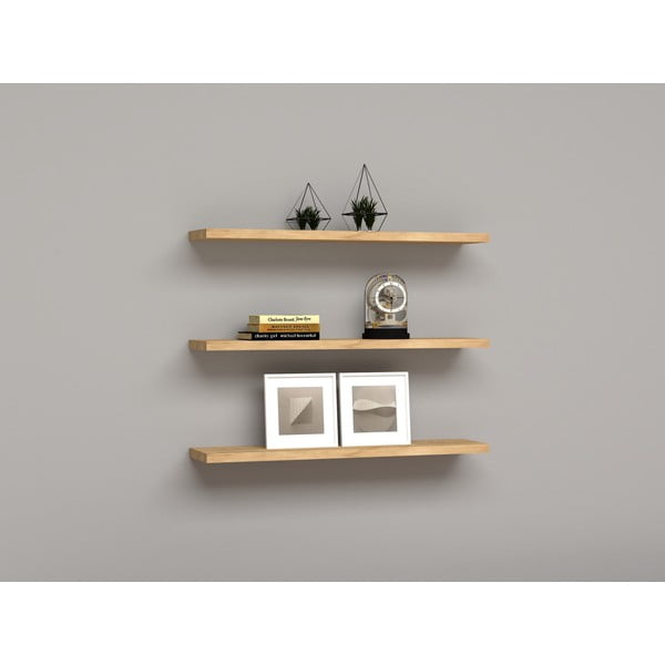 Rafturi de perete cu aspect de lemn de stejar 3 buc.  Boss - Kalune Design-image-1