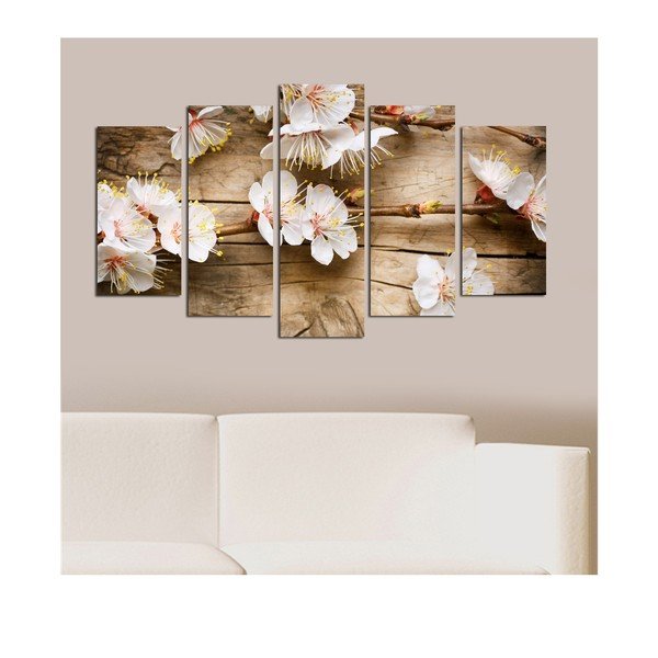 Tablou din mai multe piese Flower In The Blossom, 110 x 60 cm-image-1