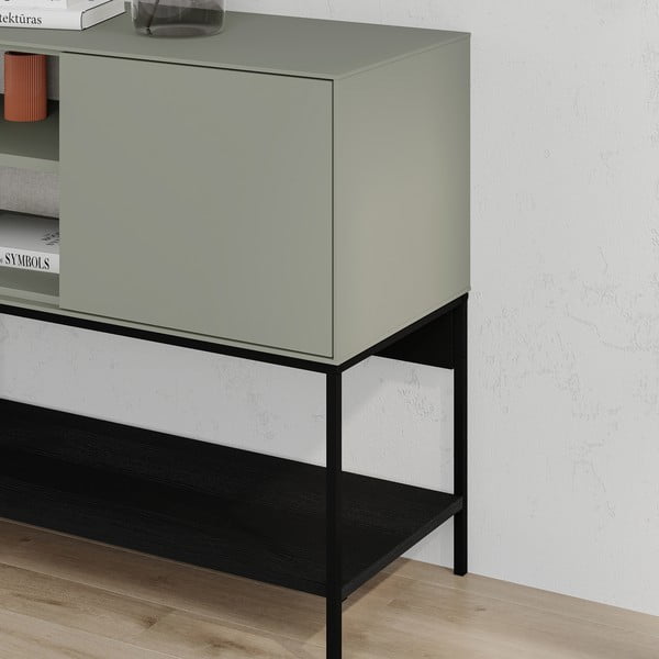 Comodă verde/neagră 180x80x40 cm Amira – Marckeric-image-4