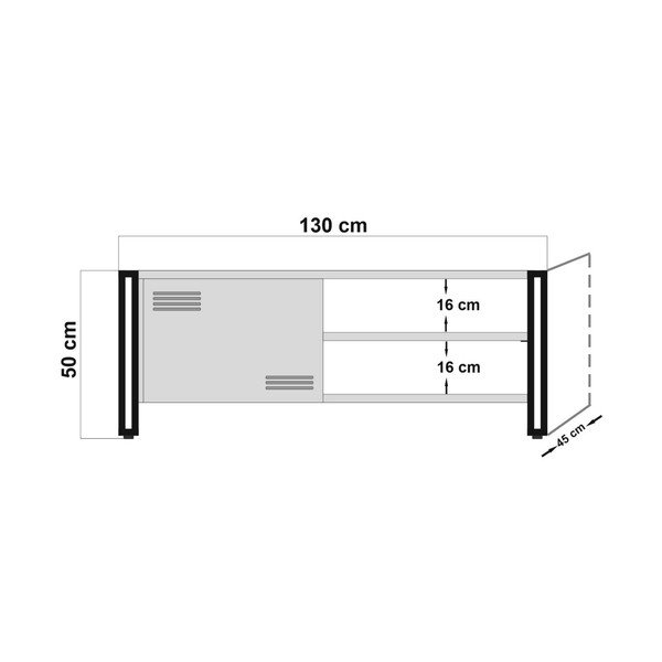 Comodă Saphire TV Hakaro, gri-natural-image-1