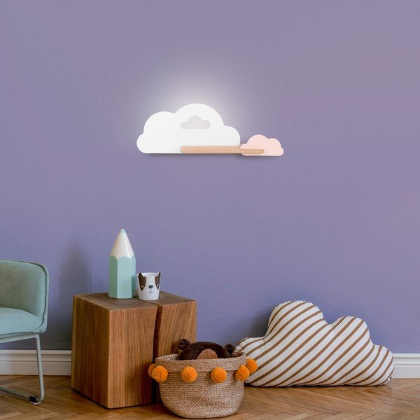 Corp de iluminat pentru copii alb/roz Cloud – Candellux Lighting-image-1