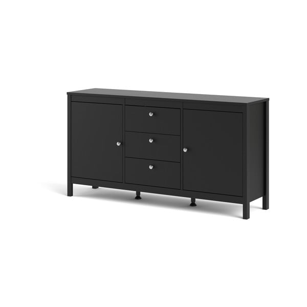 Comodă neagră joasă 152x80 cm Madrid – Tvilum-image-3