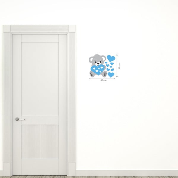 Autocolant pentru perete Ambiance Teddy Blue-image-2