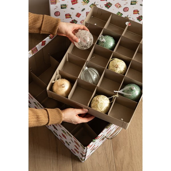 Cutie de depozitare din carton cu capac, decorativă 37x50x15 cm Engla Christmas Storage – Bigso-image-2