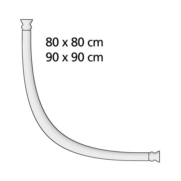 Suport curbat pentru perdea duș Wenko, argintiu-image-3
