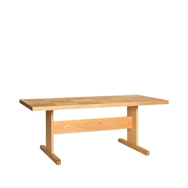 Masă de dining cu aspect de lemn de stejar 95x195 cm Skak – Hübsch-image-3
