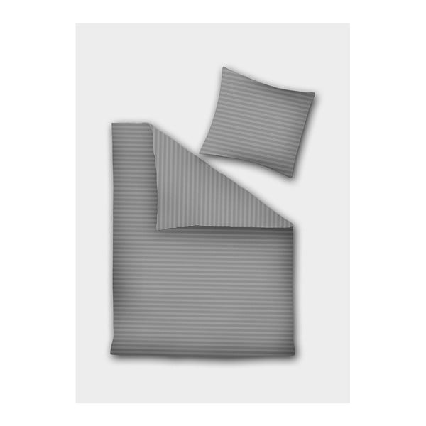 Lenjerie pentru pat din micropercal DecoKing, 200 x 200 cm, gri