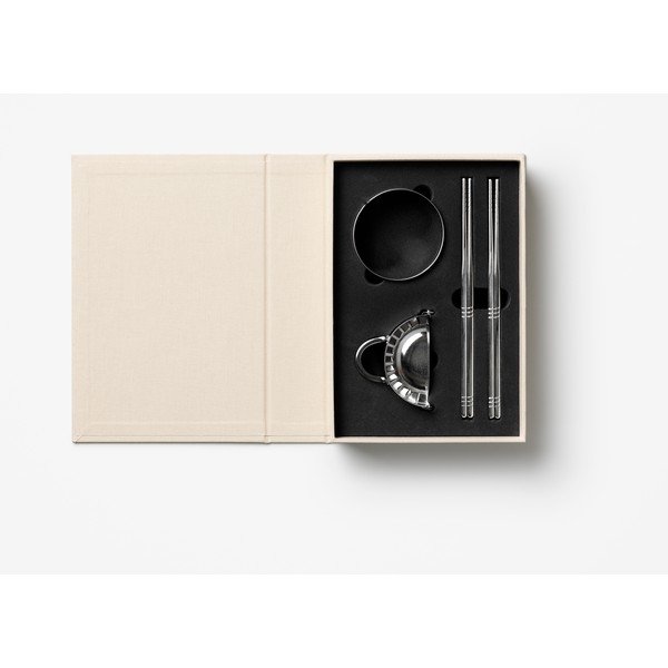 Set de bețe chinezești bej din oțel inoxidabil pentru 4 persoane The Essentials - Dumpling Tools – Printworks-image-2