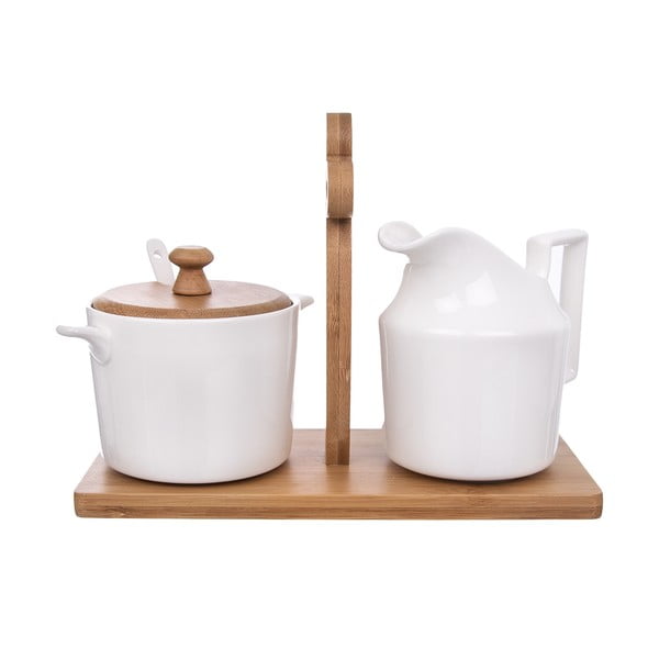 Zaharniță și ulcior de lapte din porțelan Whiteline - Orion-image-2