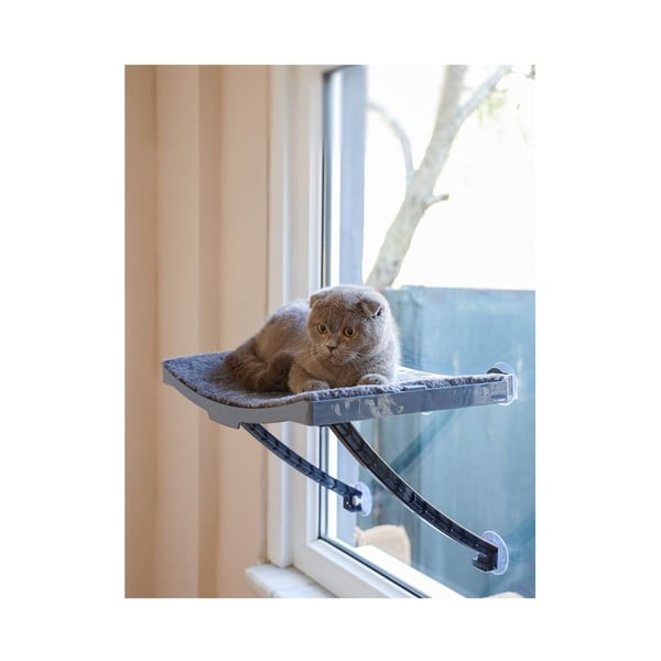 Pat gri pentru pisici pentru fereastră 47x32 cm - Lydia&Co