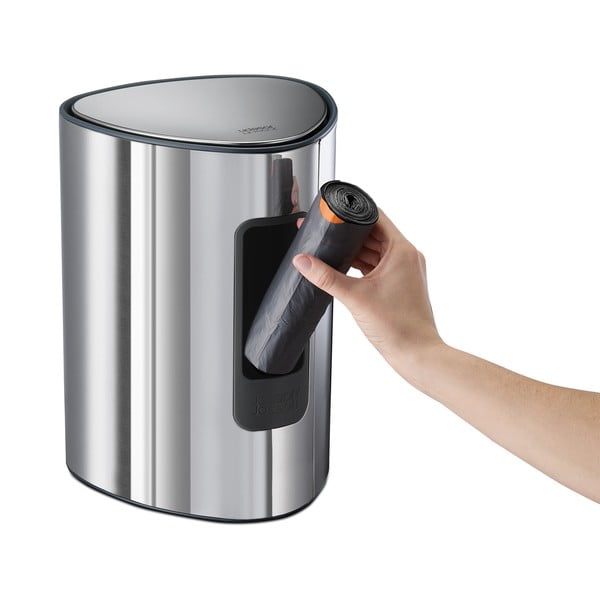 Coș de gunoi argintiu cu pedală din plastic 5 l Luxe – Joseph Joseph-image-4