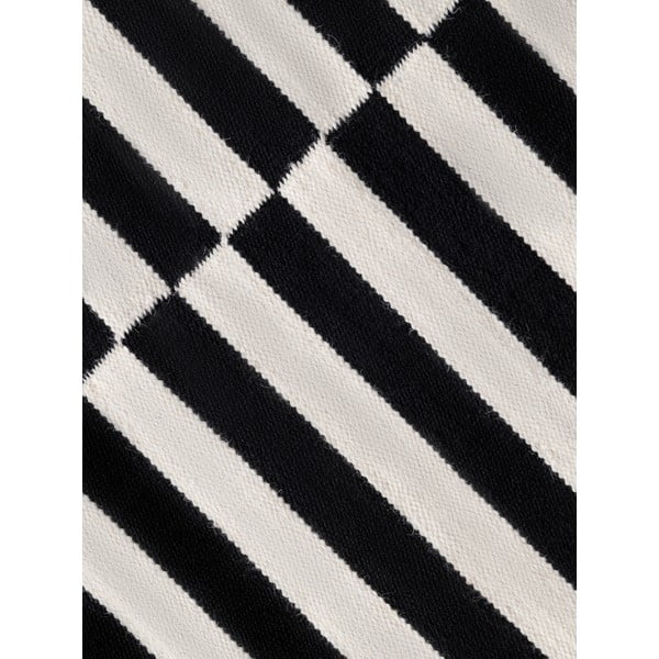 Covor negru-alb reversibil/țesut manual din lână 200x300 cm Donna – Hanse Home-image-4