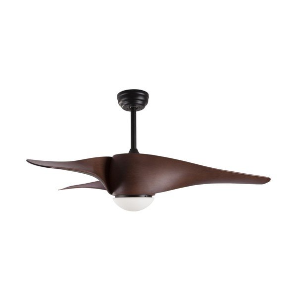 Plafonieră negru-mat/în culoare naturală închisă LED din metal cu abajur din sticlă Breeze – Nova Luce