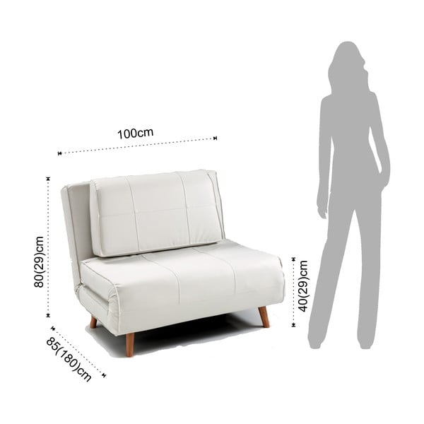 Fotoliu extensibil Tomasucci Shift, alb-image-3