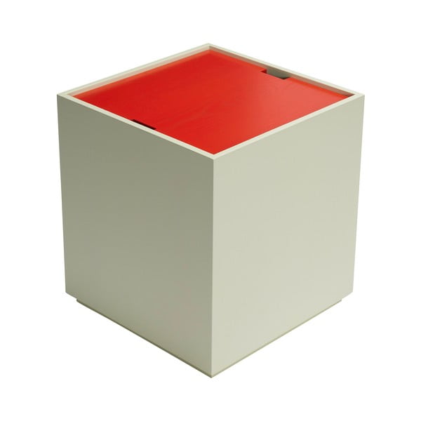 Cufăr roșu/verde deschis din lemn masiv de frasin 40x45 cm Vault – Hübsch-image-3