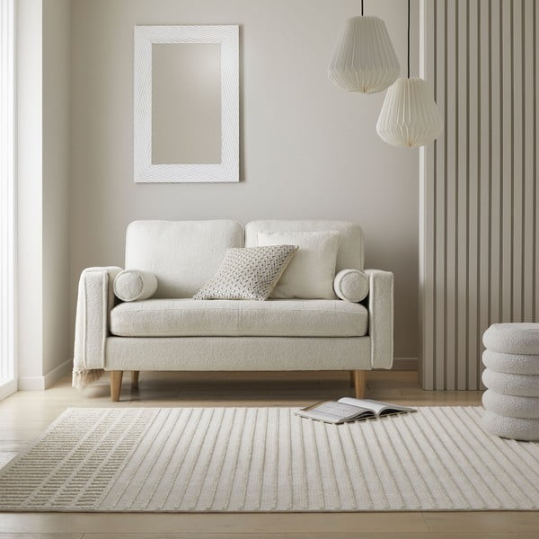 Covor alb lavabil din janilie 80x160 cm Elton – Flair Rugs-image-1