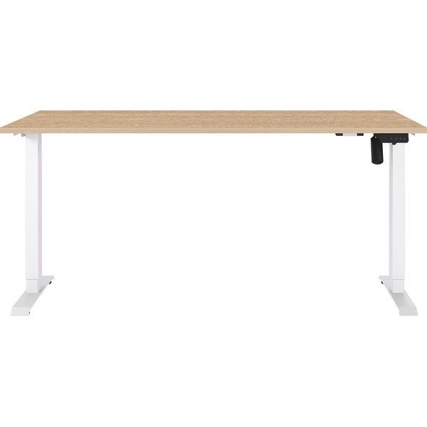 Birou reglabil cu blat cu aspect de lemn de stejar cu înălțime ajustabilă electric 80x160 cm Boras – Germania-image-1