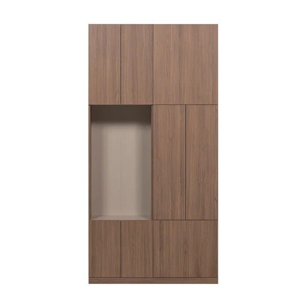 Dulap modular în culoare naturală închisă 108x215 cm Build – WOOOD