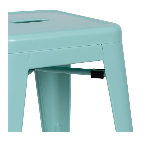 Set de scaune de bar turcoaz 2 buc. din metal (înălțime șezut 76,5 cm) – Ixia-image-4