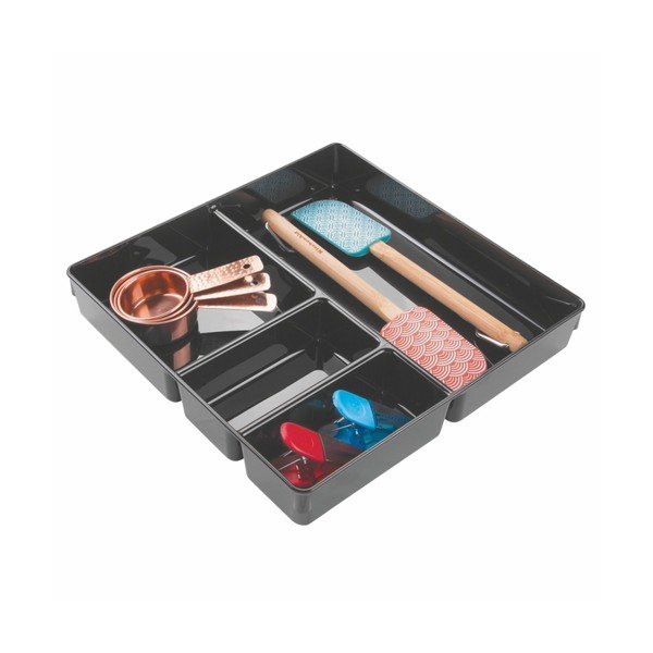 Organizator pentru sertar InterDesign Linus Grand, 30,5 x 30,5 cm, negru -image-3