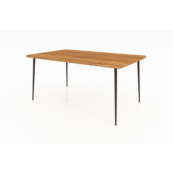 Masă dining din lemn de stejar 160x90 cm Kula – The Beds-image-3