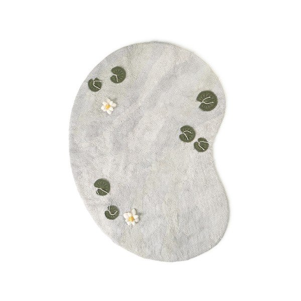 Covor de joacă pentru copii gri deschis din bumbac 130x170 cm Swan Lake – Lorena Canals