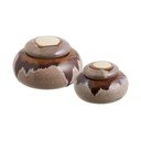 Cutii de depozitare maro 2 buc. din ceramică decorative ø 15x8,5 cm – House Nordic