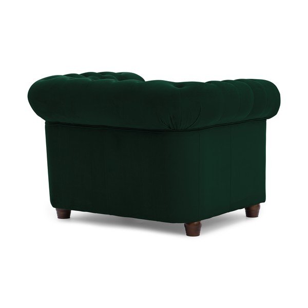 Fotoliu verde chesterfield cu tapițerie din catifea York Blik – Ropez-image-2