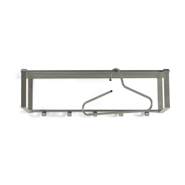 Cuier de perete argintiu cu raft din metal 70 cm Rex – Spinder Design-image-2