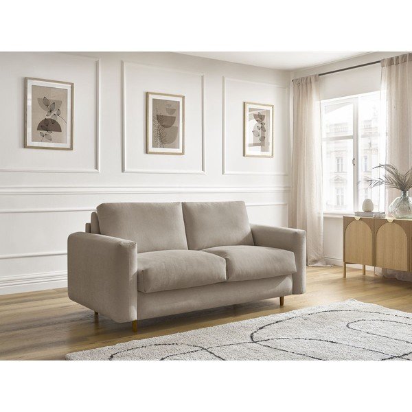 Canapea taupe pentru dormitul zilnic/extensibilă 220 cm Cocoone – Bobochic Paris-image-1