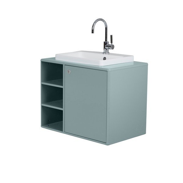 Dulap cu chiuvetă fără baterie verde mentă suspendat 80x62 cm Color Bath – Tom Tailor-image-2