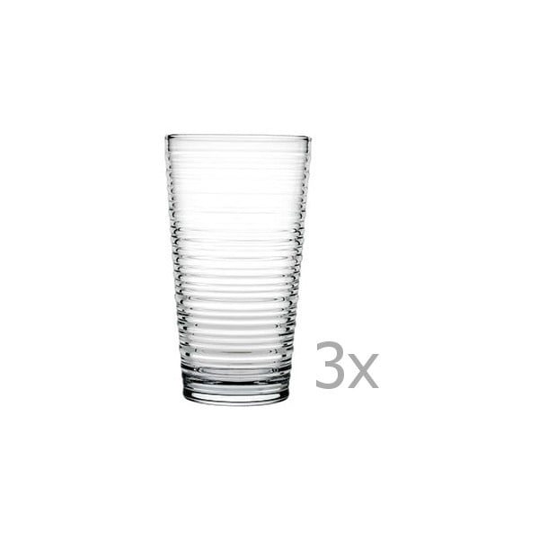 Set 3 pahare Paşabahçe Lines, 345 ml