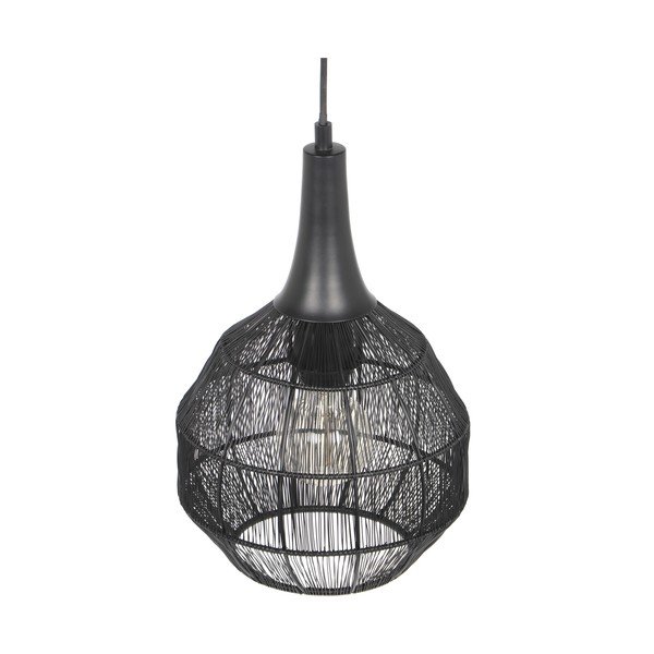 Lustră negru-mat cu abajur din metal Soraya – Trio-image-3