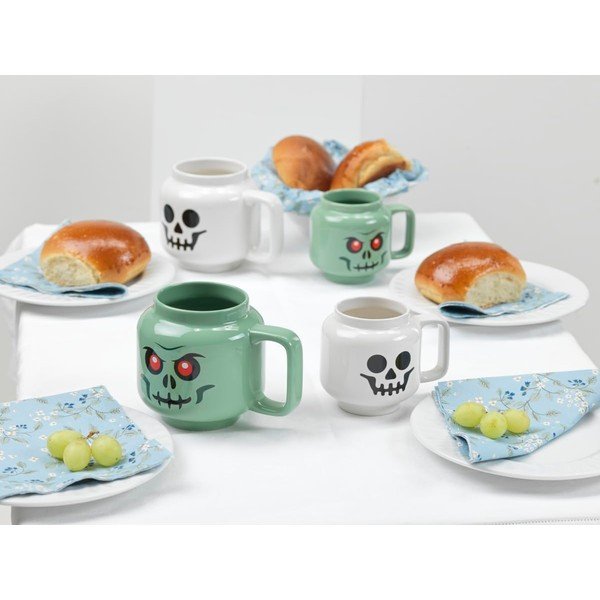 Cană pentru copii albă pentru latte din ceramică 255 ml Skeleton – LEGO®-image-1
