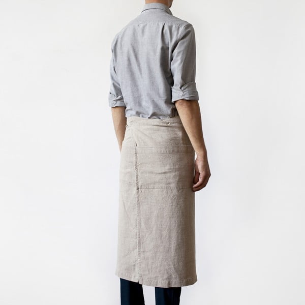 Șorț din in Linen Tales Garcon, lungime 76 cm, bej-image-1