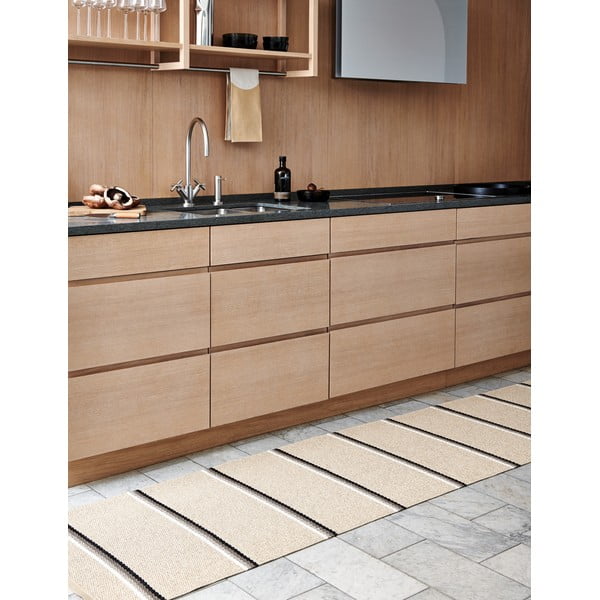 Covor tip traversă pentru interior și exterior bej 70x180 cm Olle Mud Beige – Pappelina-image-1