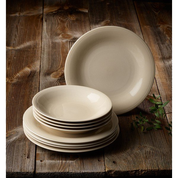 Set farfurii din porțelan 8 piese Villeroy & Boch Like Color Loop, bej-image-1