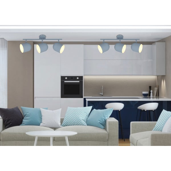 Plafonieră albastru-deschis cu abajur din metal 55x10 cm Azuro – Candellux Lighting-image-1